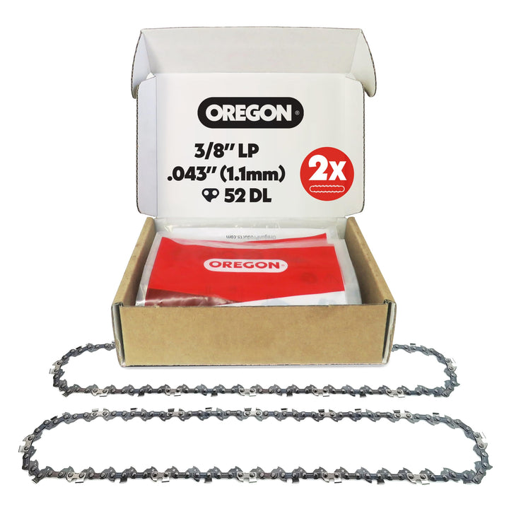 Oregon 2-er Pack Sägekette 3/8 LP Teilung, 0,43 Zoll (1,1 mm) Stärke, für 14 Zoll (35 cm) Führungssc