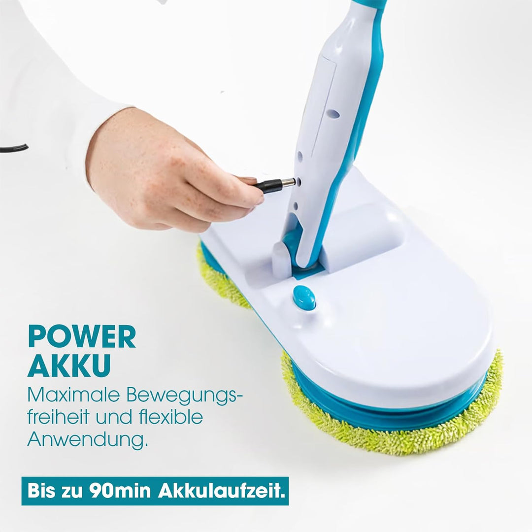 Hurricane Floating Mop elektrischer Bodenwischer – Akku Wischer zum mühelosen Wischen, Schrubben und