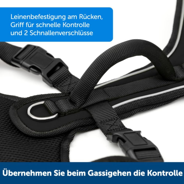 PetSafe EasySport Geschirr, Elastischer Halsausschnitt, Gepolsterter Griff, Für Hunde von 29,5 bis 3