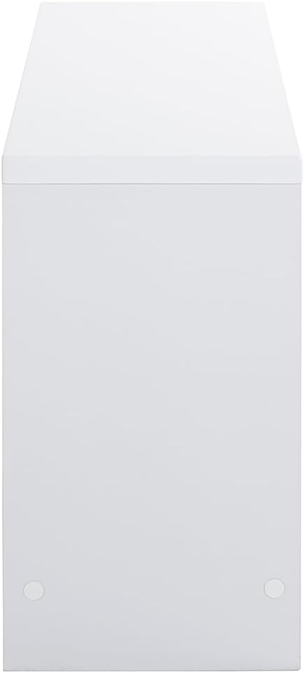 HAKU Möbel Schuhbank, MDF, weiss-chrom, B 81 x T 30 x H 55 cm B 81 x T 30 x H 55 Weiss-chrom, B 81 x