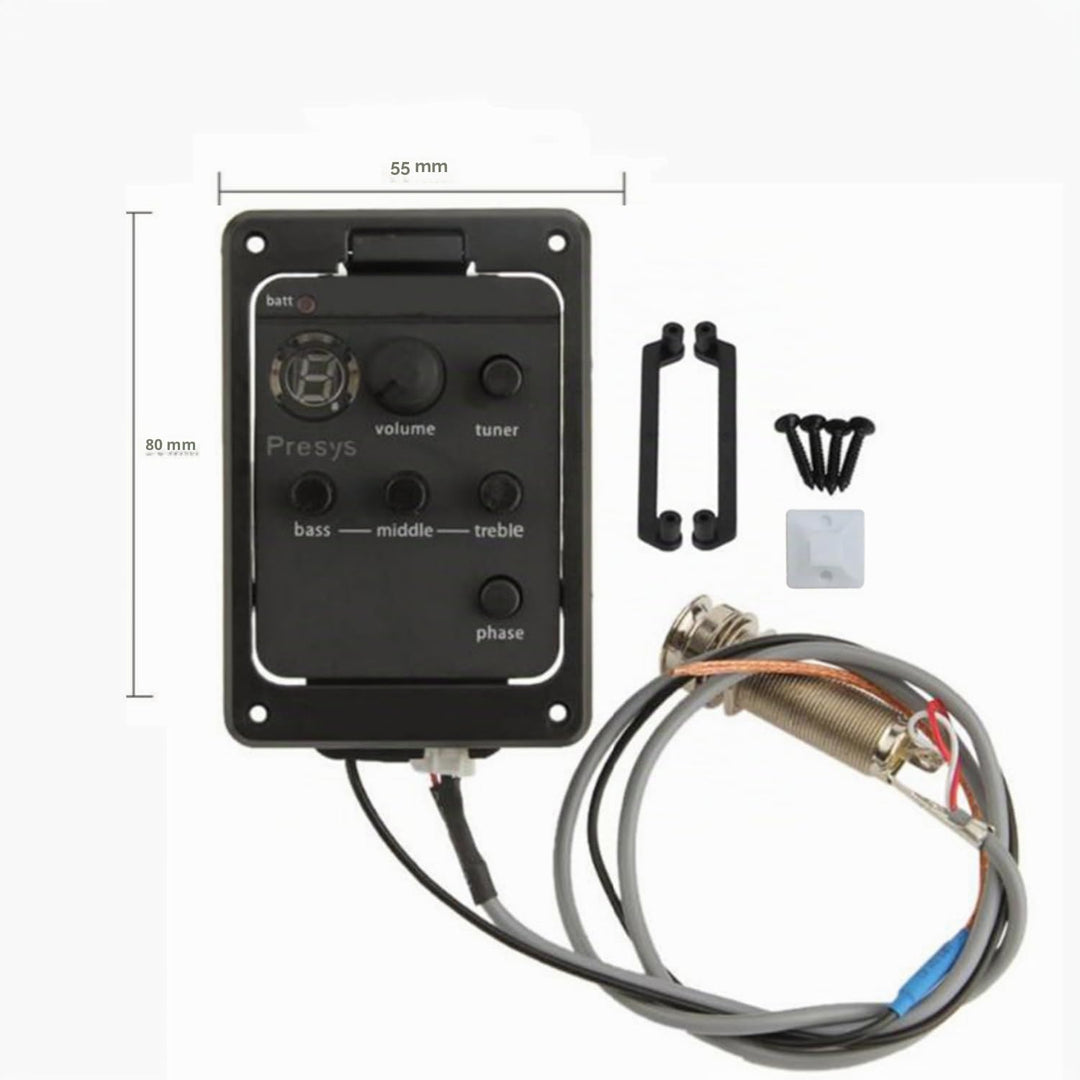 Nicoone 3-Band-Gitarrenvorverstärker Equalizer für Akustikgitarren-Equalizer Eine Bord Des Preamp-Pi