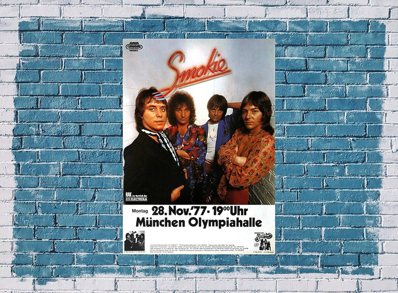 Smokie - Bright Light & Back Alleys, München 1977 » Konzertplakat/Premium Poster | Live Konzert Vera