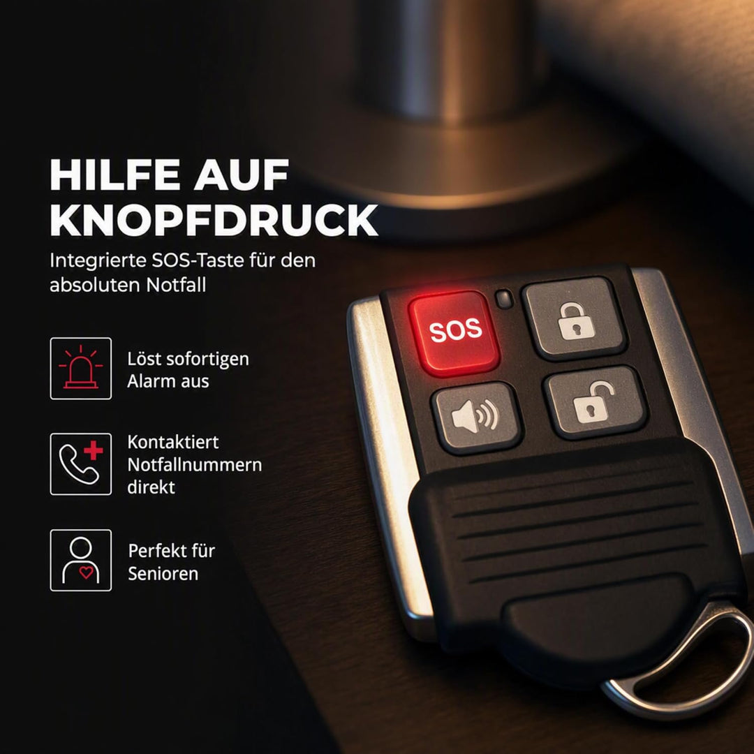 OLYMPIA Protect 9761 GSM Haus Alarm Alarmanlagen-Set mit 4 Tür-/Fensterkontakten 1 Bewegungselder un