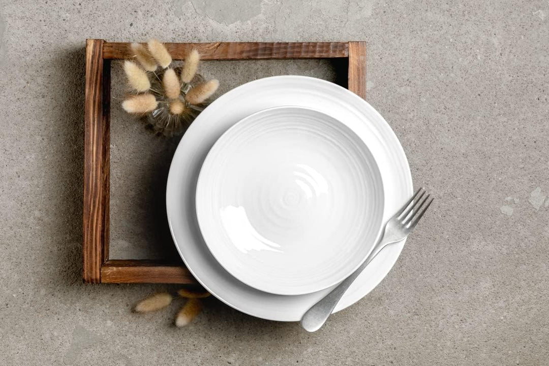 Seltmann Weiden Terra Suppenteller, 21 cm, Tiefer Essteller mit spiralförmigem Relief, Spülmaschinen