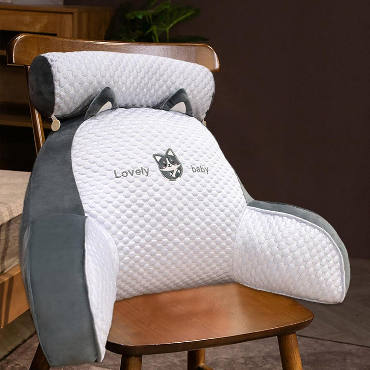 Lesekissen Bettauflage Kissen Mit Abnehmbarer Nackenrolle &amp; Stützarm Zum Sitzen In Bett Couch Oder B