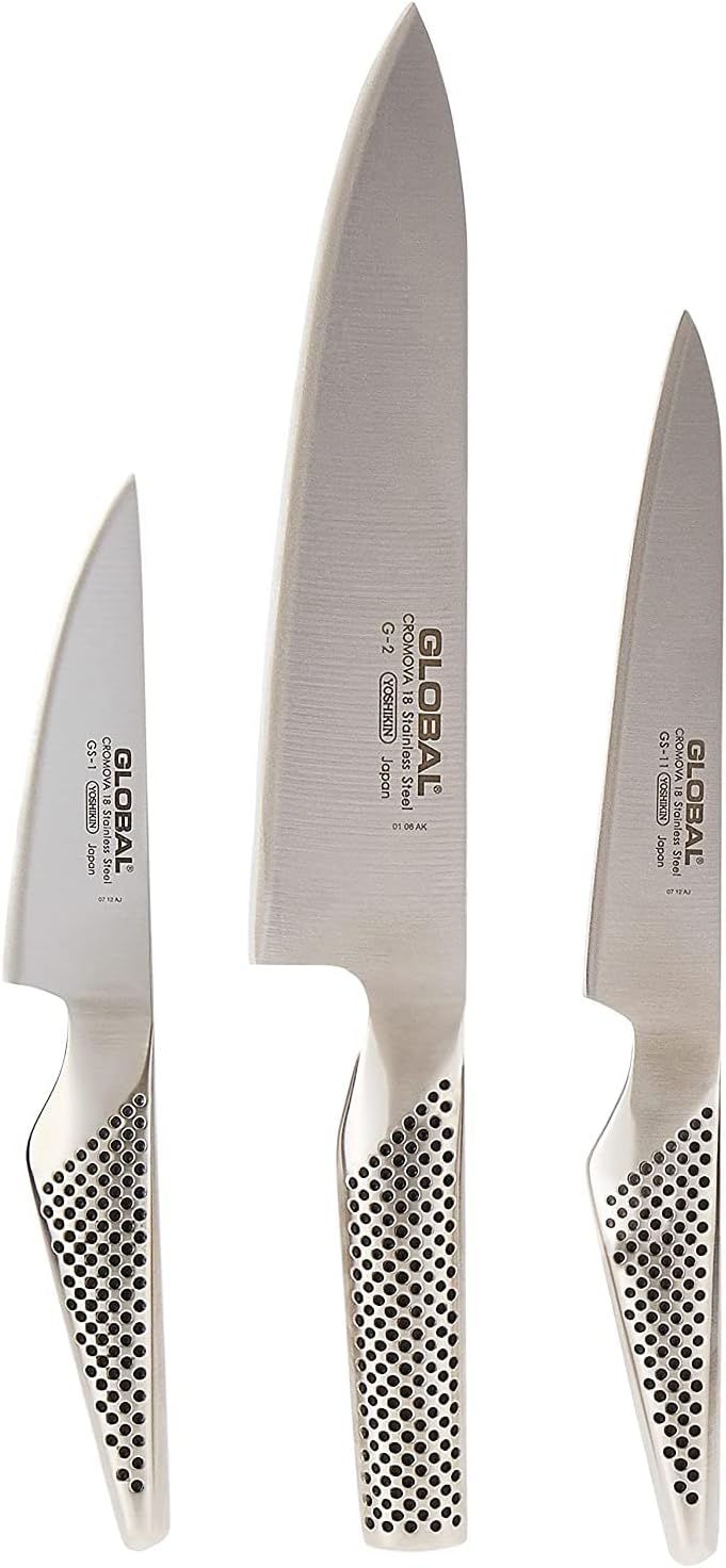 G-2111 Global Yoshikin Messerset Kochmesser + Putzmesser + flexibles Filetiermesser