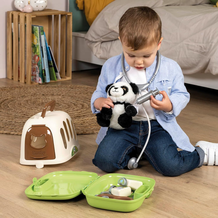Smoby - Tierarzt-Spielset im Koffer mit Panda Kuscheltier - Rollenspiel für Kinder ab 3 Jahren