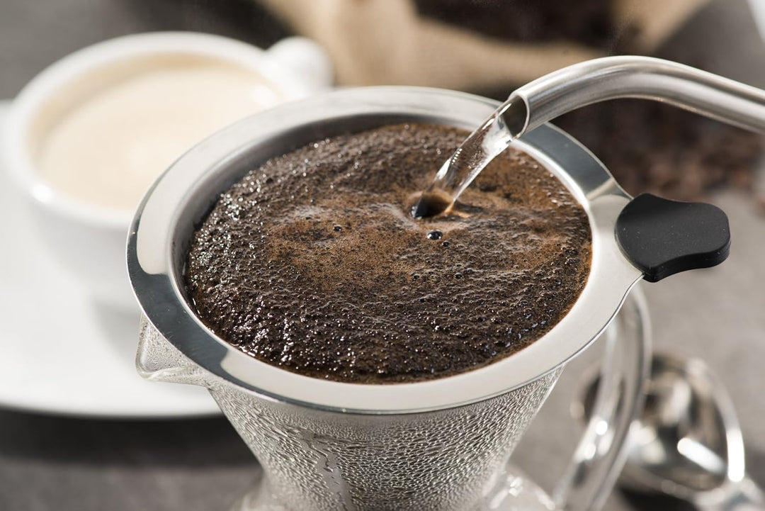 Apace Living SultryBrew Pour Over Kaffeebereiter inkl. Kaffeeschaufel und Korkdeckel Eleganter Handf