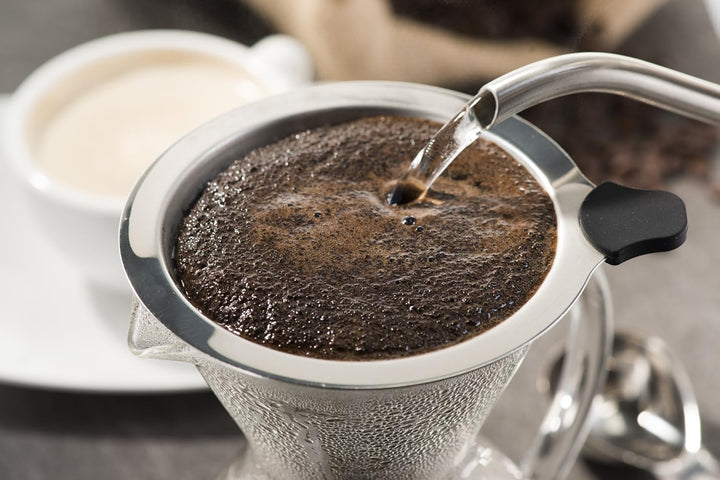 Apace Living SultryBrew Pour Over Kaffeebereiter inkl. Kaffeeschaufel und Korkdeckel Eleganter Handf