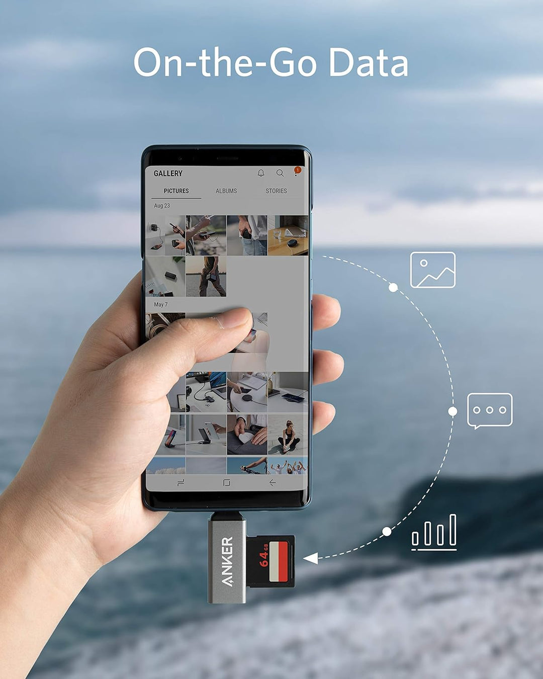 Anker 2-in-1 USB-C Speicherkartenleser für SDXC, SDHC, SD, MMC, RS-MMC, Micro SDXC, Micro SD, Micro