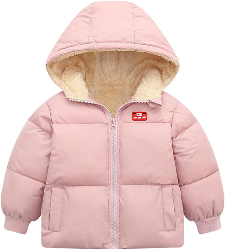 kids4ever Baby Winter Jacke Mantel Reissverschluss Kapuzenjacke Winddicht Warm Fleece Oberbekleidung