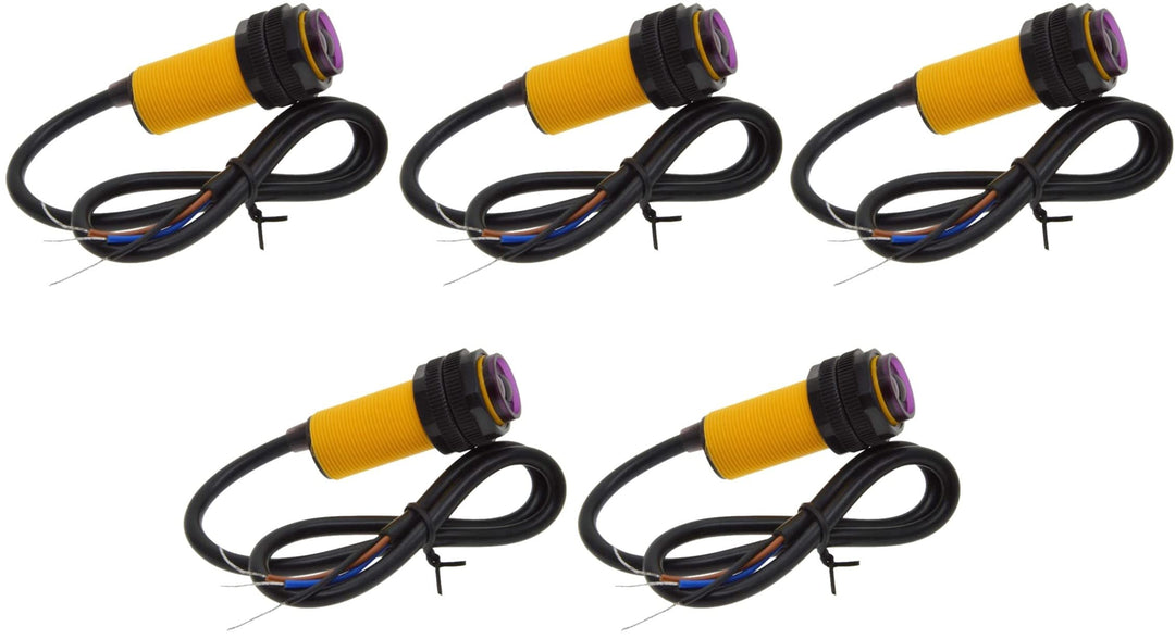 TECNOIOT 5 Stück E18-D80NK Infrarot-Hindernisvermeidung Optoelektronischer Sensor Näherungsschalter