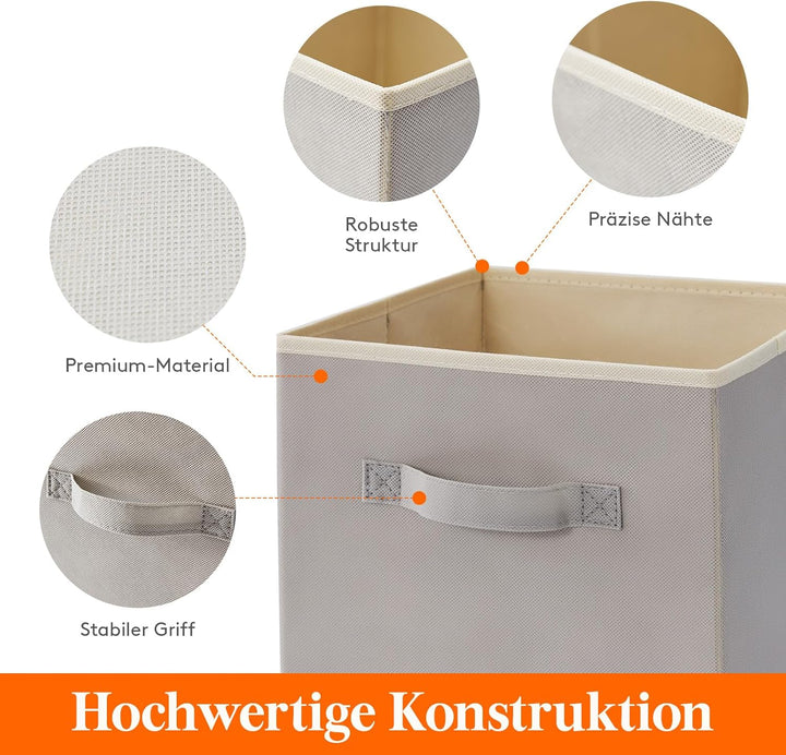 Lifewit 10 Stück Aufbewahrungsbox aus Stoff, Faltbar Aufbewahrungswürfel Boxen Aufbewahrung Ordnungs