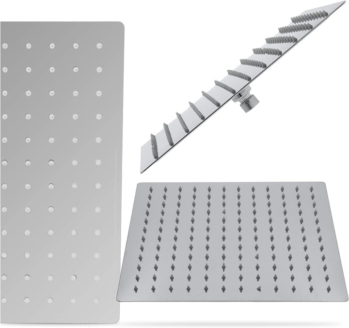 Millto™ Quadratische Edelstahl Duschkopf Regendusche 30x30 cm XXL | Regenduschkopf Gross 12 Zoll Bra