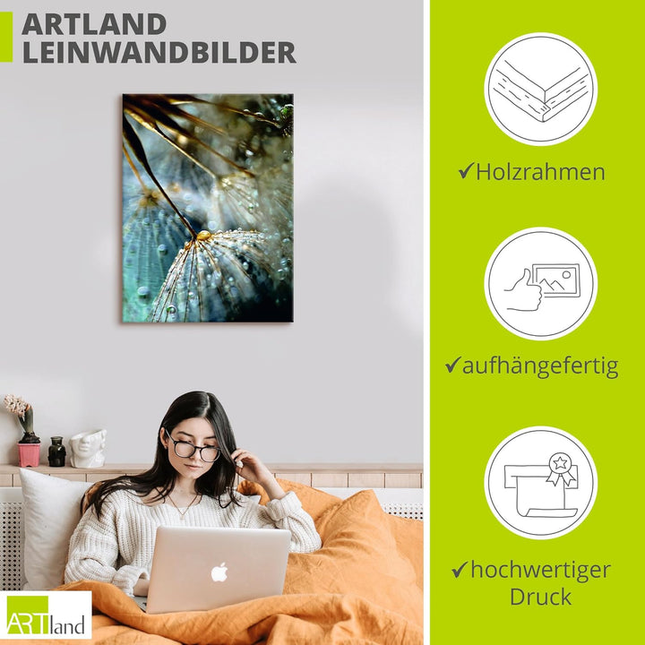 ARTland Leinwandbilder Wandbild Bild auf Leinwand 45 x 60 cm Wanddeko Innere Ruhe Wellness Mystic Pf