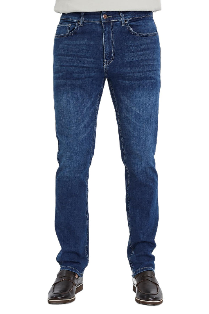 Herren Jeans Regular Fit, Stretch Jeanshose, Herren High Waist, Straight Cut, Basic Washed, Männer H