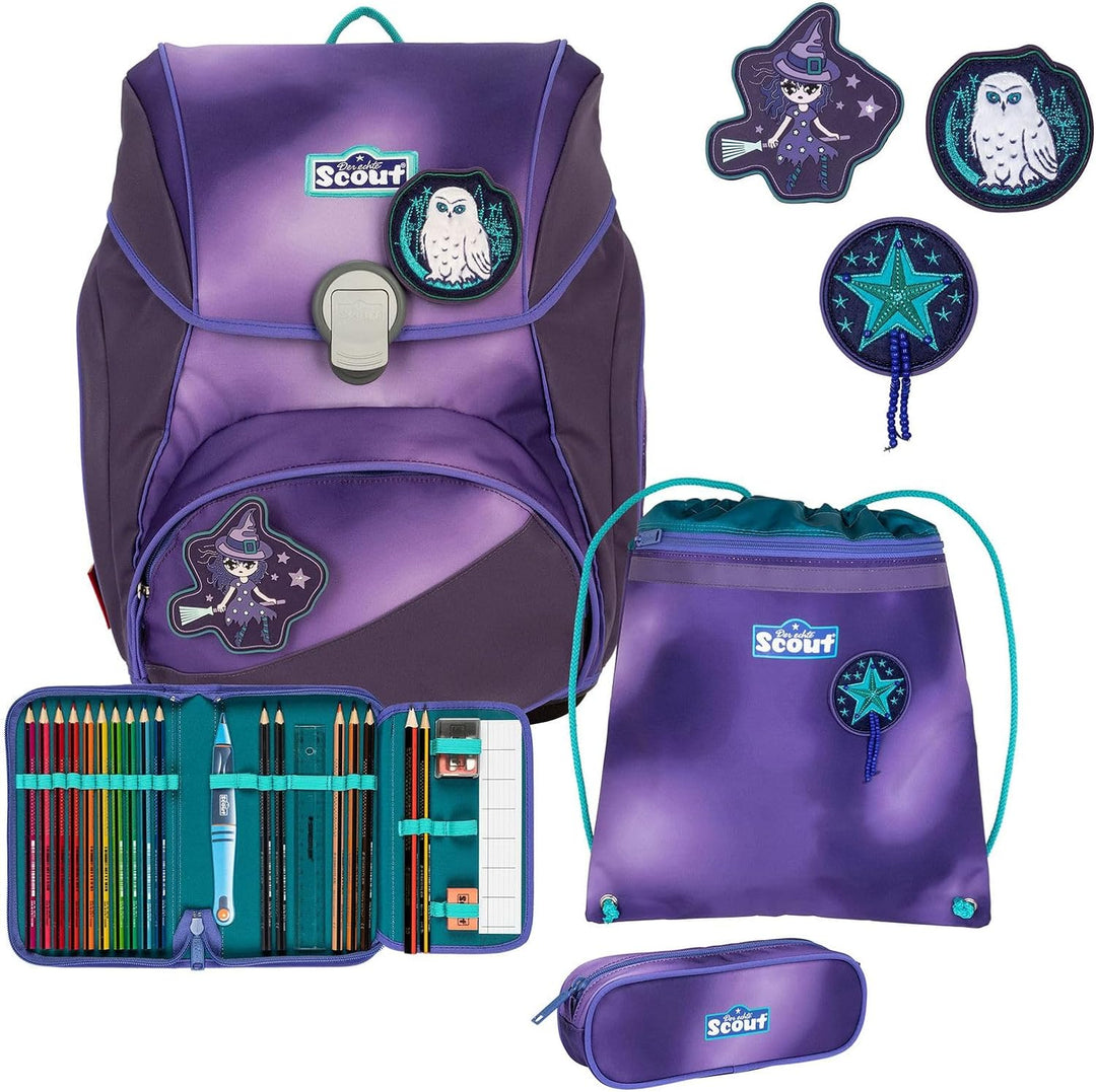 Scout Alpha Schulranzen-Set 4-tlg. Exklusiv Superflash Purple Magic 2023