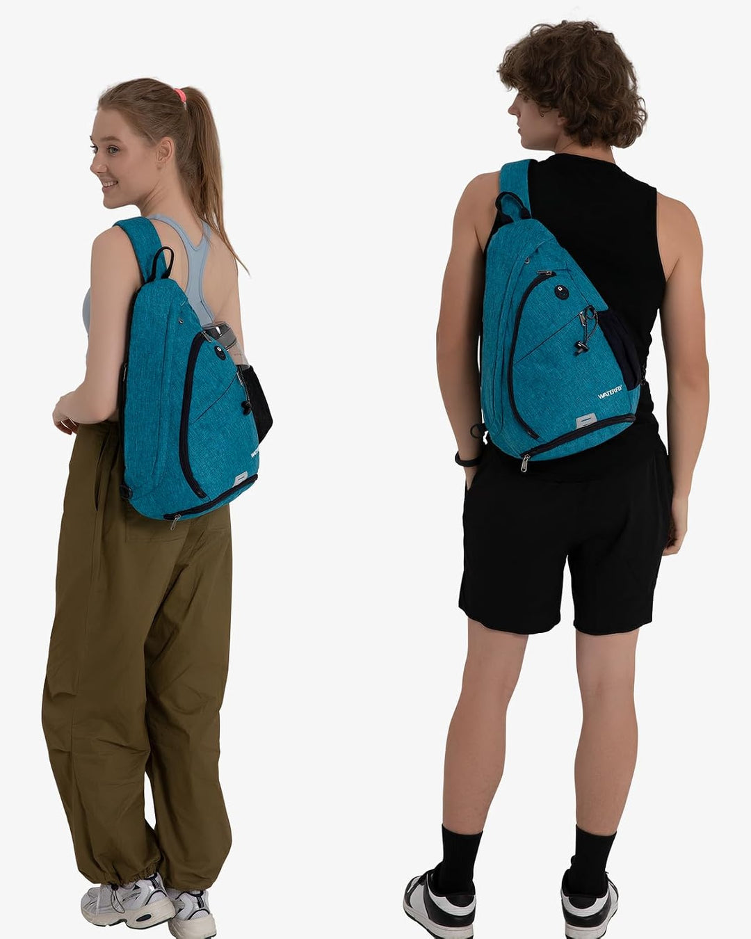 WATERFLY Sling Bag Crossbody Backpack Schulterrucksack Herren Damen | Grosse Kapazität, Verstellbare