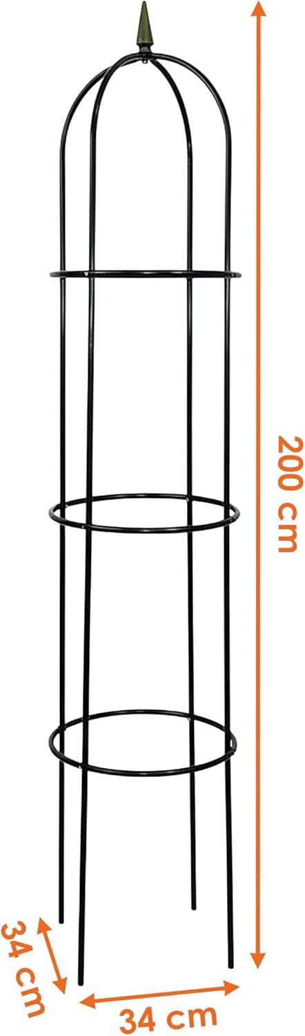 Metall Rankhilfe 200 x 40 cm - Rosensäule Rosenbogen Rankgitter Rank Obelisk Rosengestell Rankturm