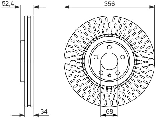 Bosch BD1578 Bremsscheiben - Vorderachse - ECE-R90 Zertifizierung - eine Bremsscheibe