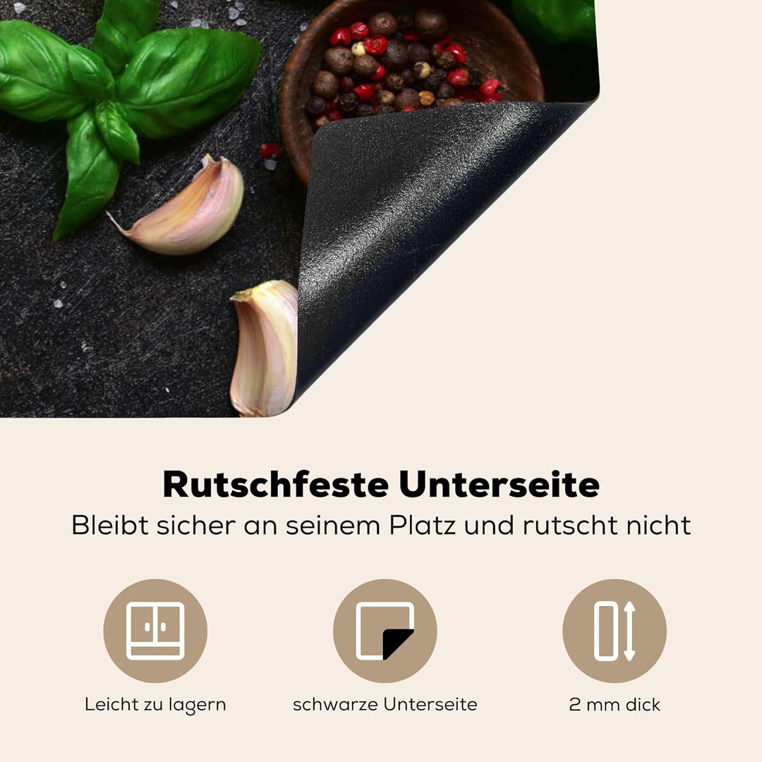 KitchenYeah© Herdabdeckplatte 70x52 cm Einteilig Küche Herdabdeckung Induktionsfeld Ceranfeld Herdab