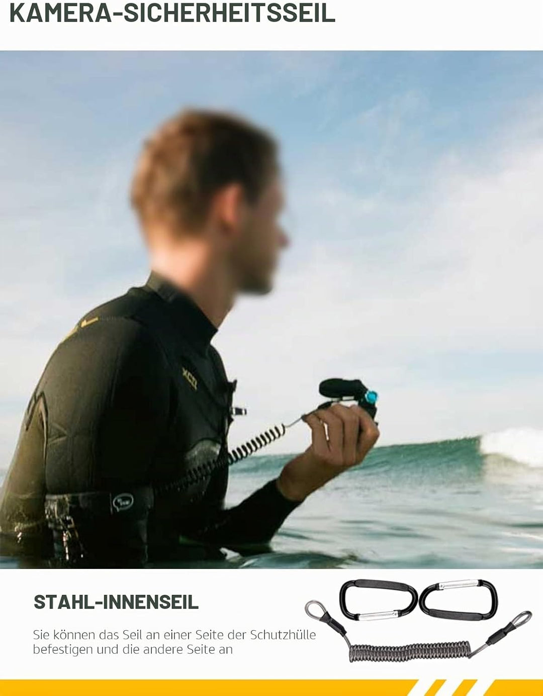 Lammcou Schwimmender Griff, Go Pro Schwimmfähiger Handgriff Wasserdichter Handler Tauchen Einbeinsta