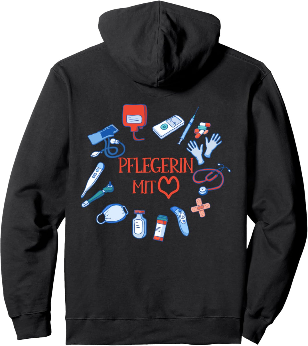 Pflegerin mit Herz - Pflege Krankenschwester Altenpflegerin Pullover Hoodie