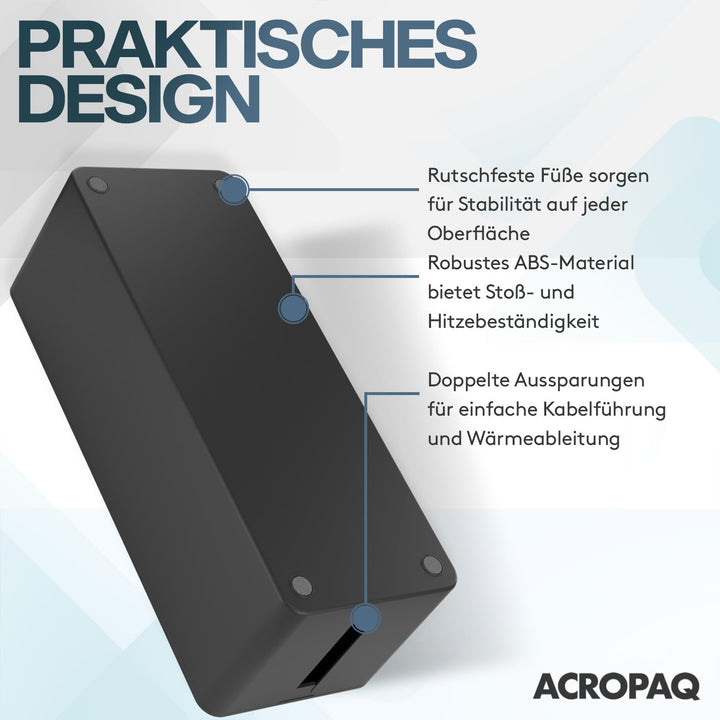 ACROPAQ Kabelbox 3 in 1 Set - Grosse, Medium und Kleine Kabelboxen, ganz einfach Kabel verstecken un