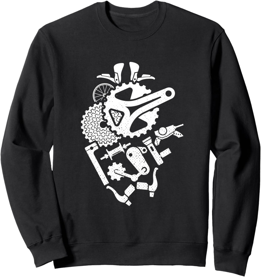 Fahrradfahrer Sportler Ersatzteile Fahrradmechaniker Bike Sweatshirt