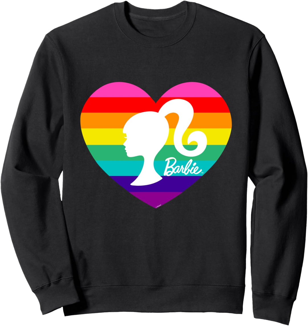 Barbie, Regenbogen, Herz Sweatshirt