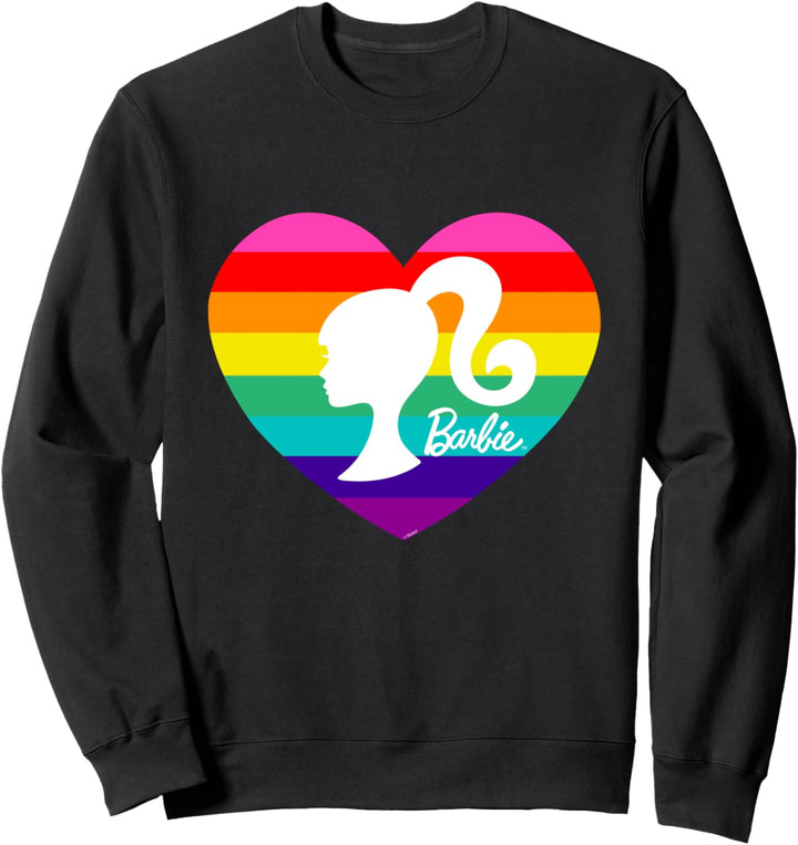 Barbie, Regenbogen, Herz Sweatshirt