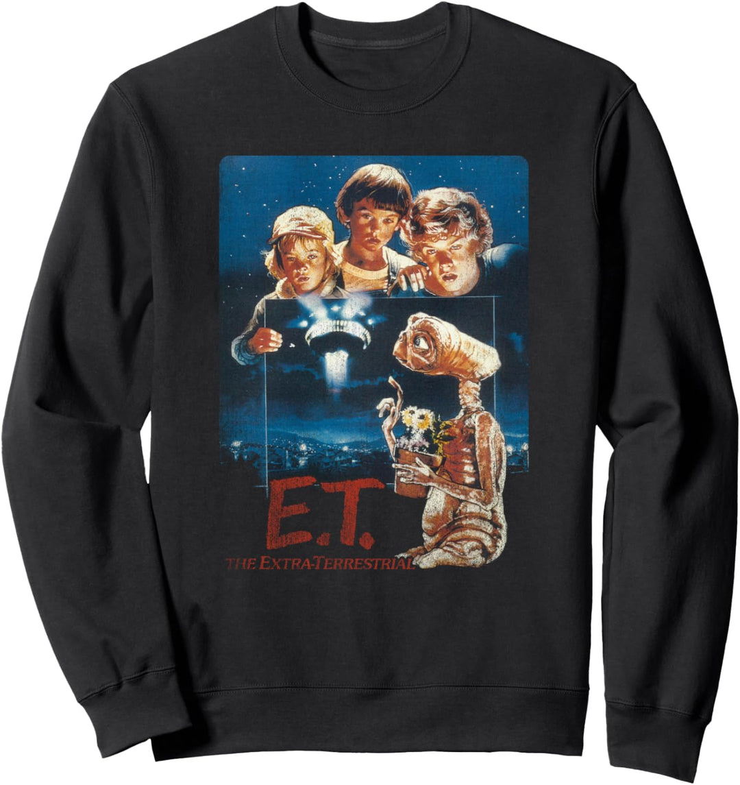 E.T. The Extra-Terrestrial Vintage Distressed Poster Sweatshirt