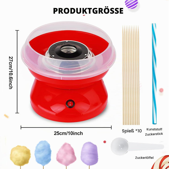 Zuckerwattemaschine, Retro Cotton Candy Machine 450W für Zuhause, Zuckerwatte Maschine mit Zubehör u