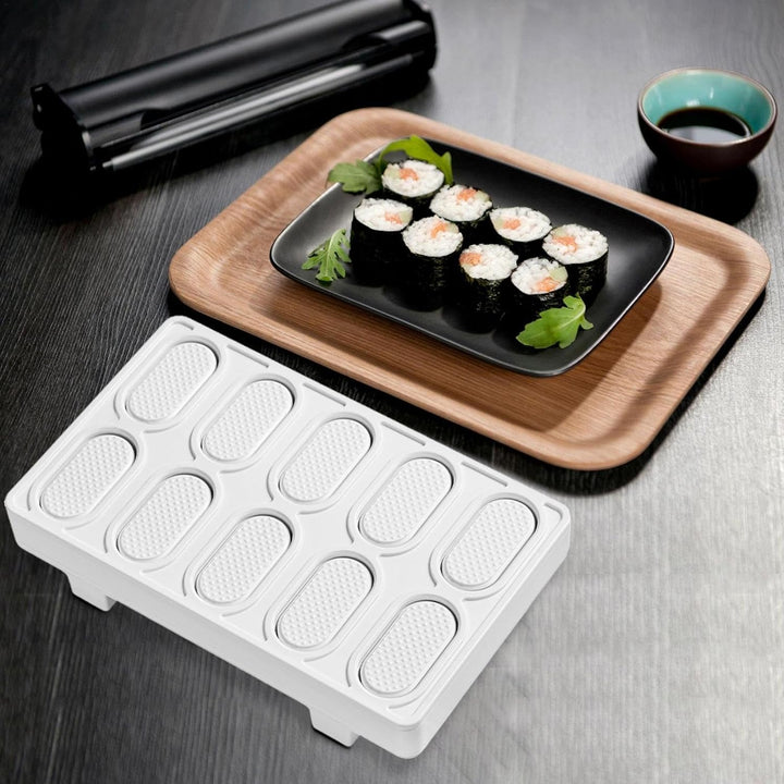 Sushi-Reisform, rechteckige Nigiri-Reiskugelform, 10-in-1 Mini-japanische Onigiri-Sushi-Form, rechte