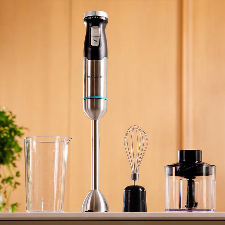 Cecotec Power Pulsar 2300MAX Handmixer Cream & Crush, max. Leistung 2300 W, 4-Blatt-Klingen mit schw