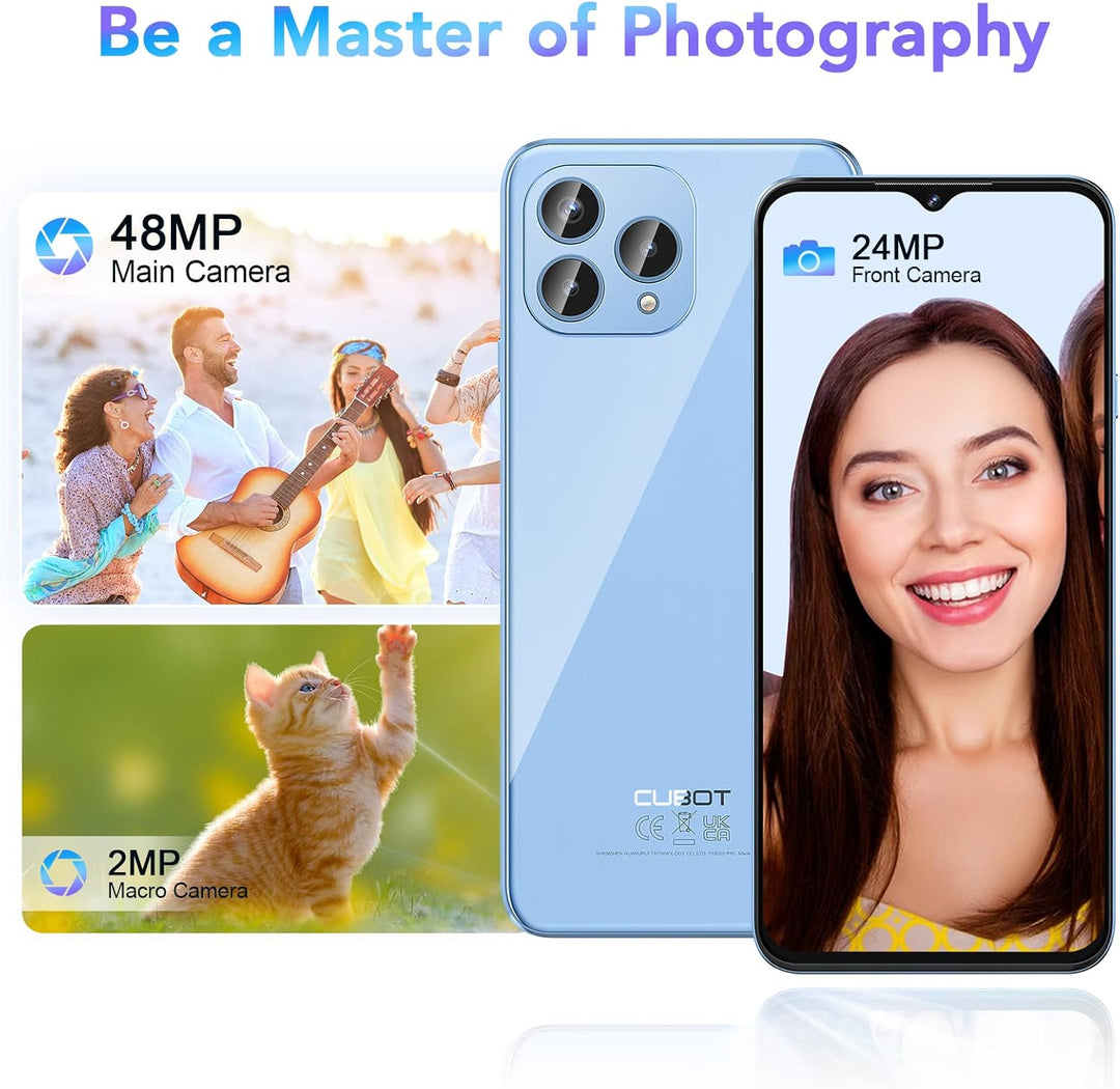 CUBOT P80 Smartphone Ohne Vertrag (2023), Android 13 Handy, 16GB+256GB/1TB, 48MP+24MP, 6,58" FHD+, 5