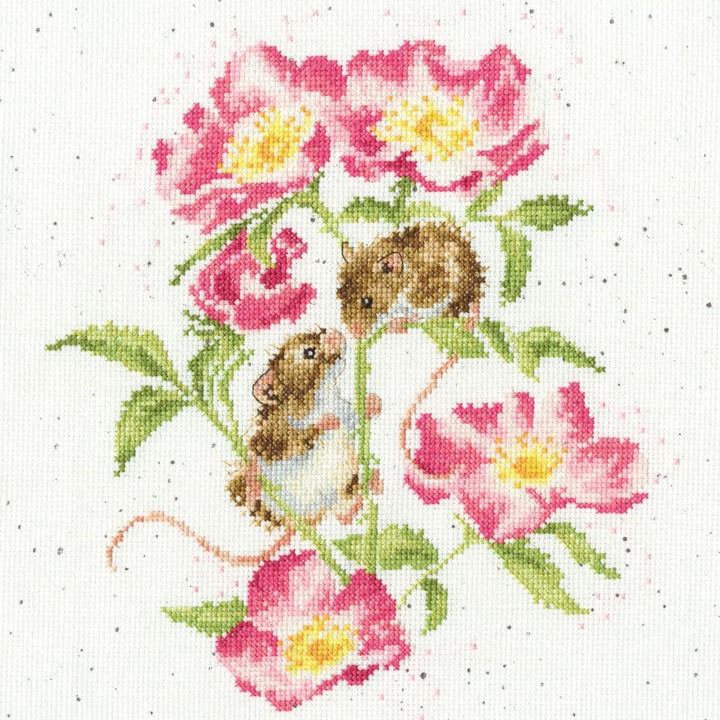 Bothy Threads Set mit Zählmuster Kleines Flüstern, multifarbig, 26x26cm