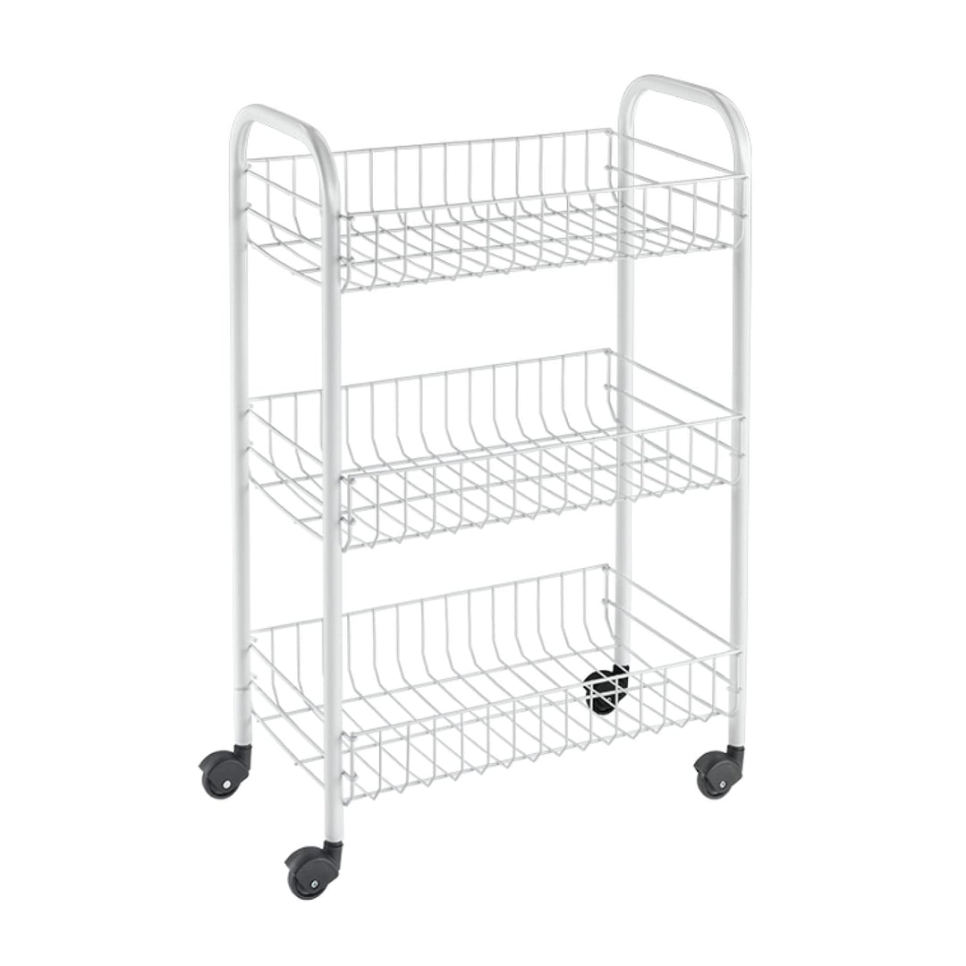 Metaltex Allzweckwagen 3-Etagen, Metall, Weiss, 41 x 23 x 63 cm, 1 Einheiten Weiss 41 x 23 x 63 cm,