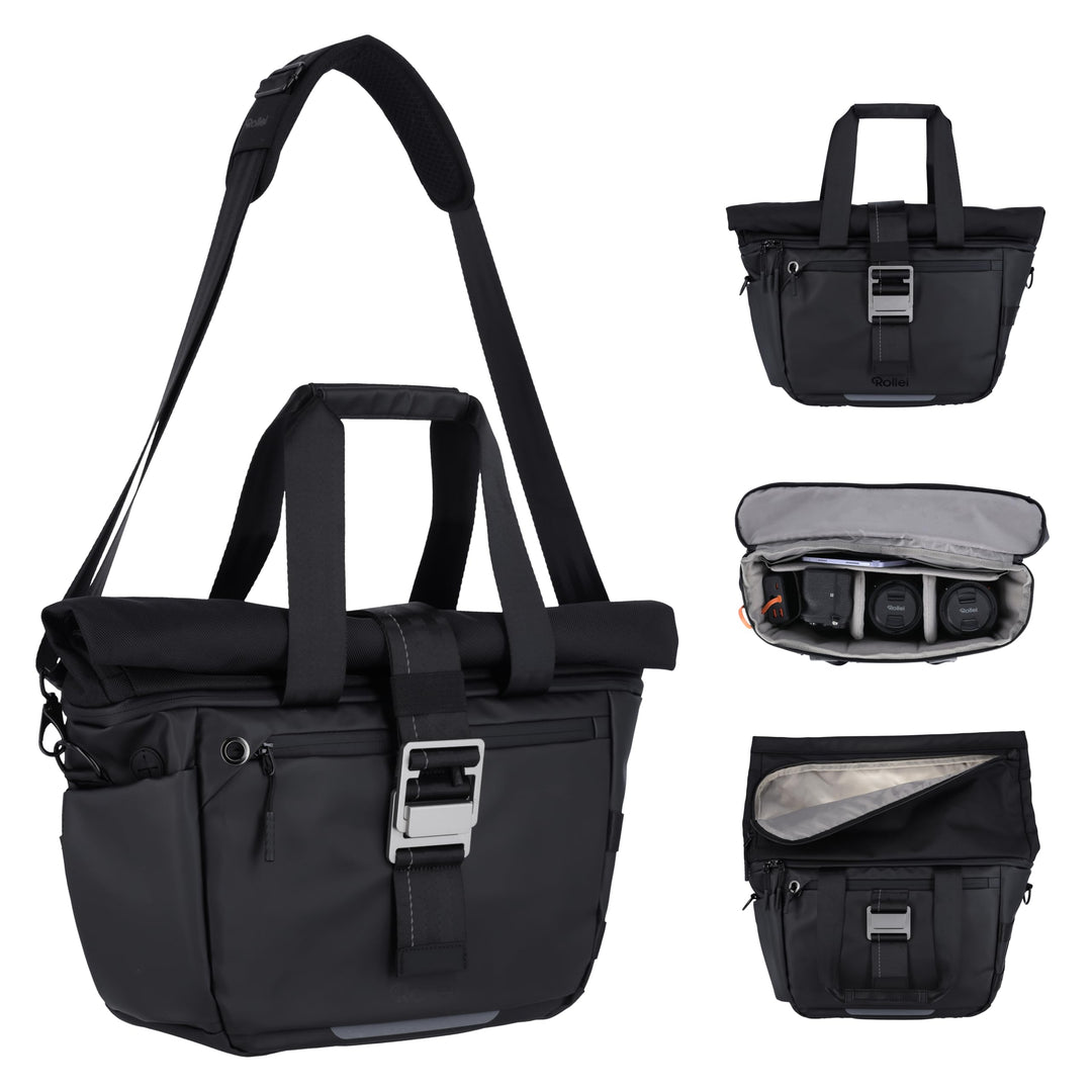 Rollei Fotoliner Ocean Rolltop Kamerarucksack Wasserdicht Fotorucksack Gross Kamera Rucksack mit Lap