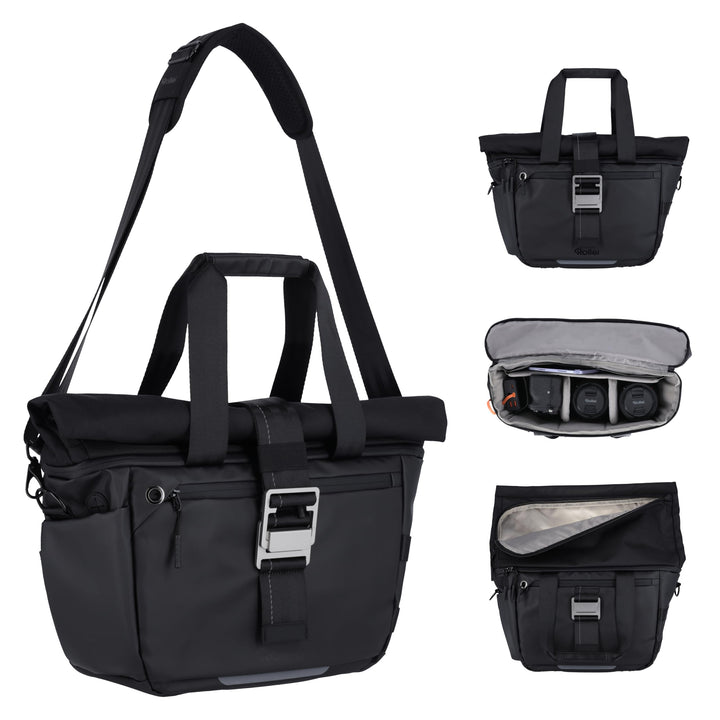 Rollei Fotoliner Ocean Rolltop Kamerarucksack Wasserdicht Fotorucksack Gross Kamera Rucksack mit Lap