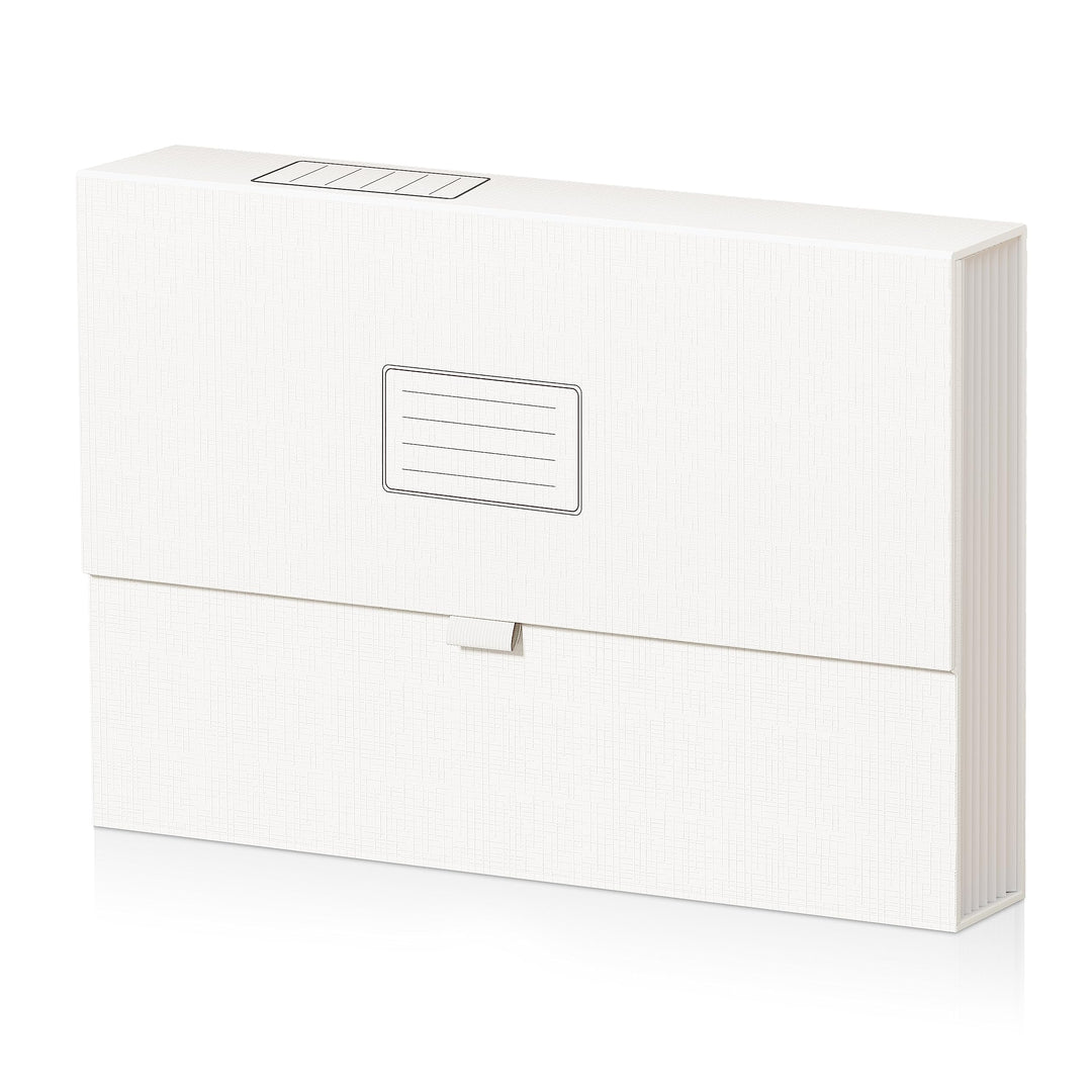 JiaWei Fächermappe - Dokumentenmappe A4 7 Fächern, Ordner Organizer mit Magnetisch Deckel, Etiketten