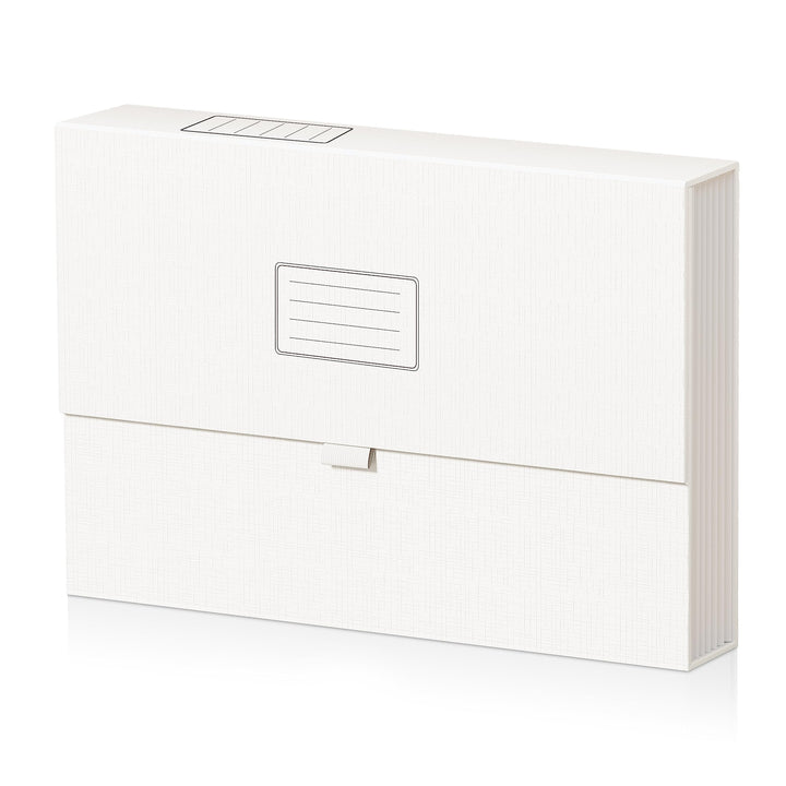 JiaWei Fächermappe - Dokumentenmappe A4 7 Fächern, Ordner Organizer mit Magnetisch Deckel, Etiketten