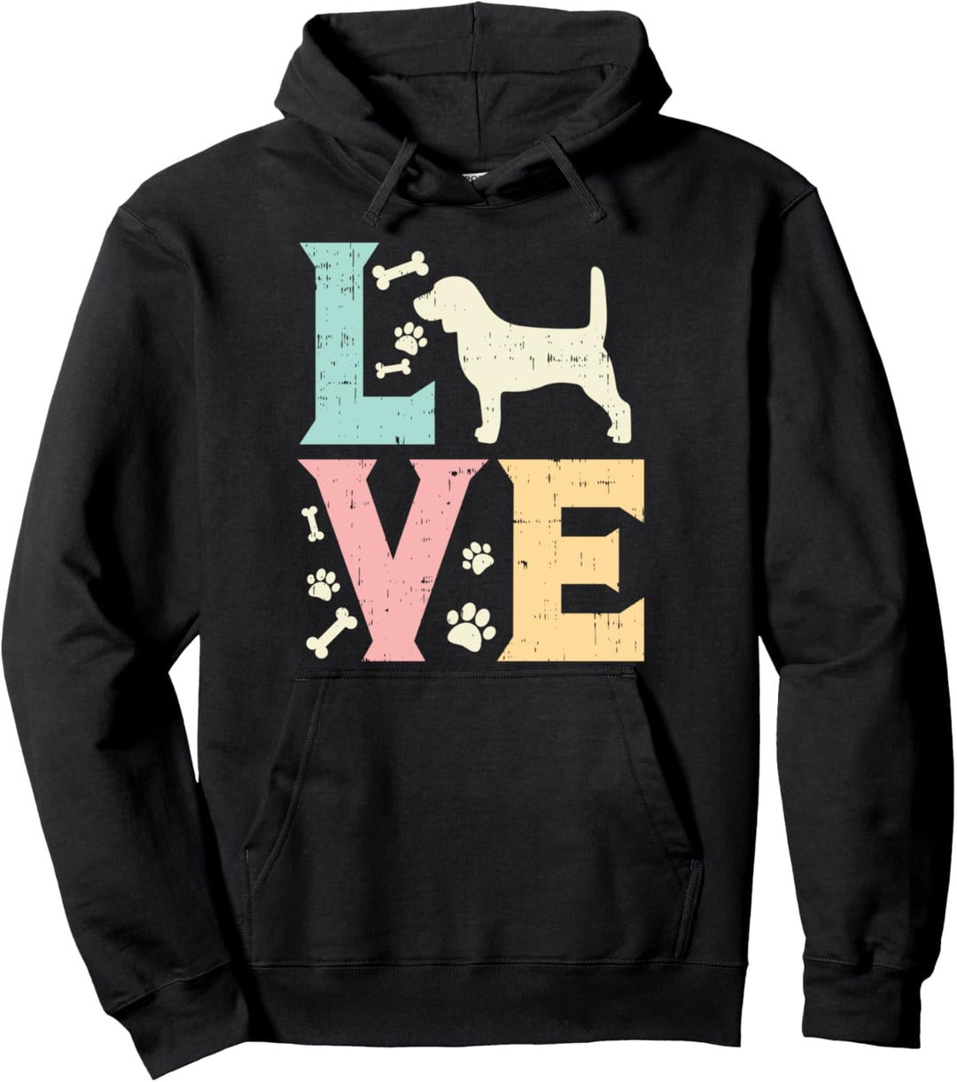 Love Beagle Animal Pet Hound Dog Lover Owner Women Girl Gift Pullover Hoodie