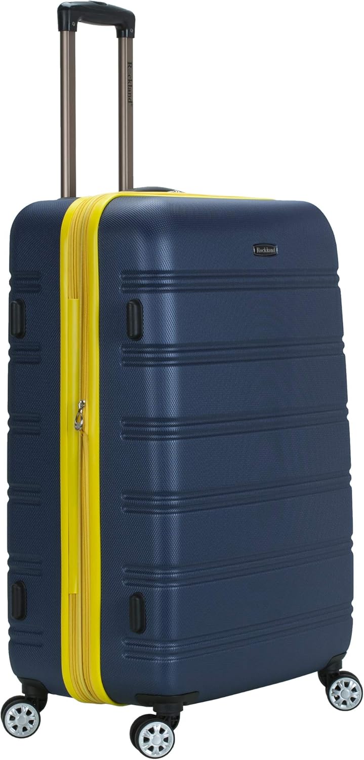 Rockland Melbourne Hardside Erweiterbares Spinner-Rad Gepäck, Marineblau, 3-Piece Set (20/24/28), Me