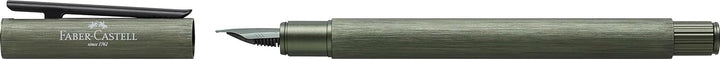 Faber-Castell 146150 - Füller Neo Slim Aluminium, Federbreite M, olivgrün Federbreite M olivgrün, Fe