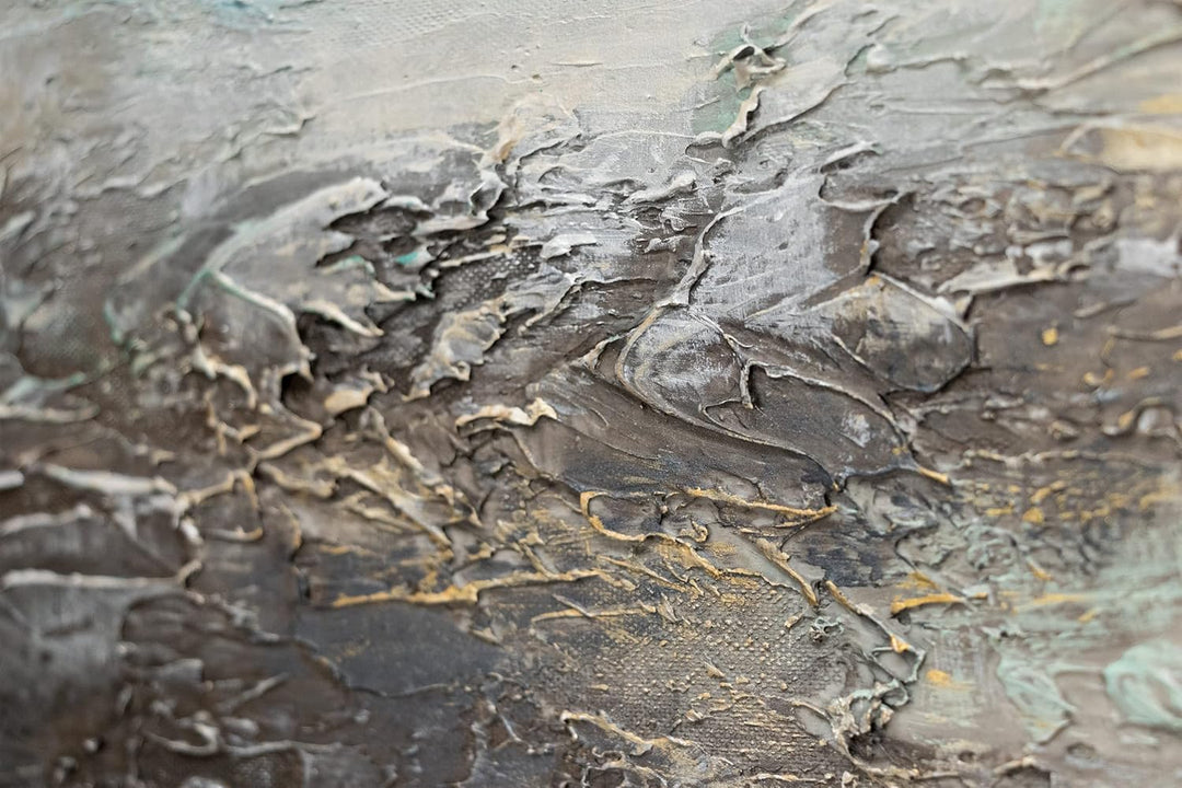 YS-Art XXL Abstrakt Acryl Gemälde auf Leinwand mit Rahmen Wellenreiten handgemalte Wandbilder Wohnzi