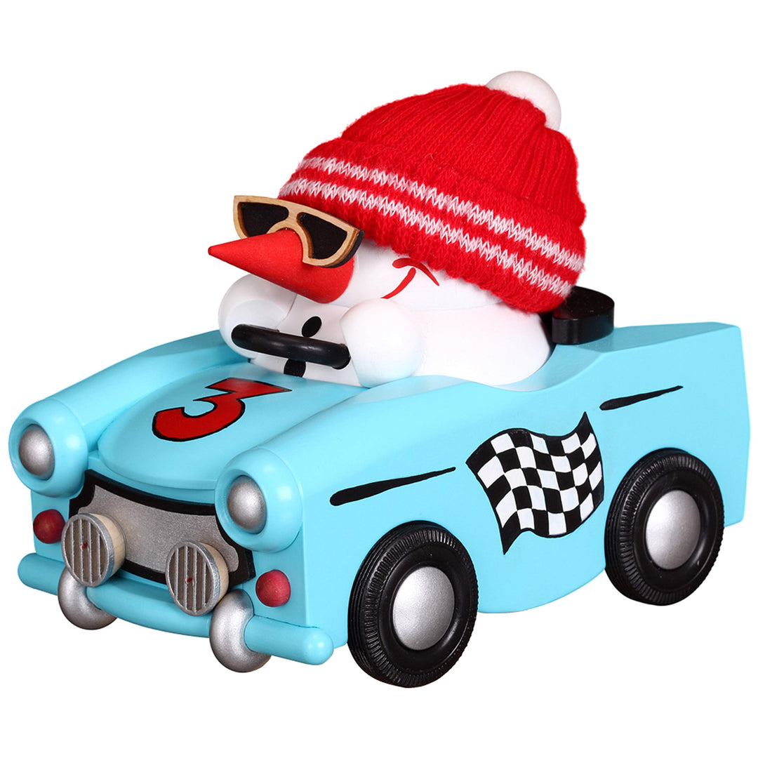Seiffener Volkskunst | Deko Räuchermännchen | Cool-Man Räuchermann 10 cm | Schneemann | Original Erz