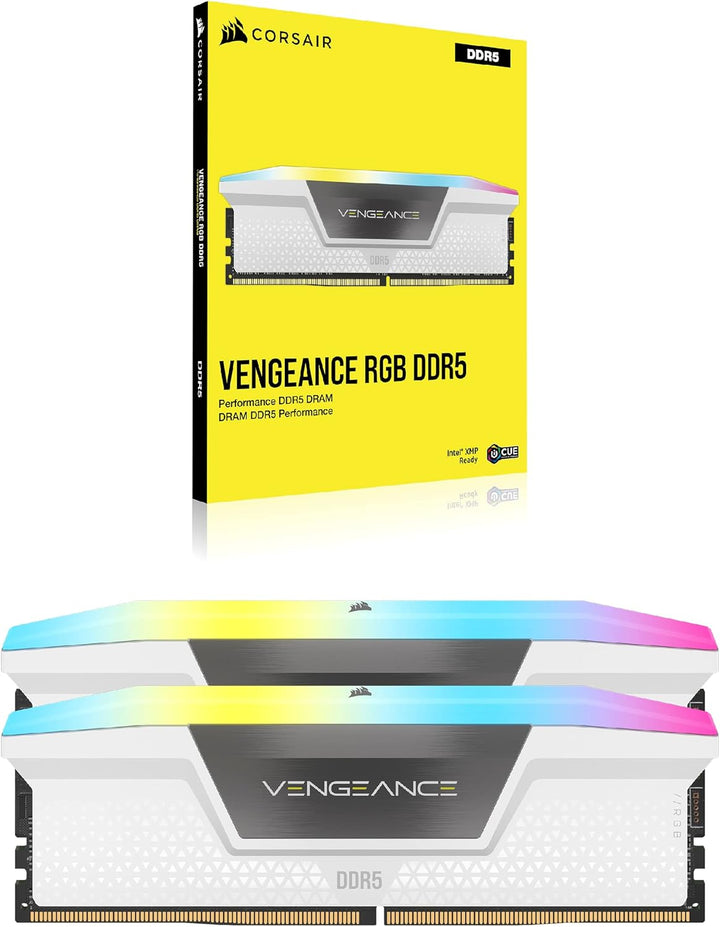 Corsair Vengeance RGB DDR5 RAM 32GB (2x16GB) 5200MHz CL40 Intel XMP iCUE Kompatibel Computer Speiche