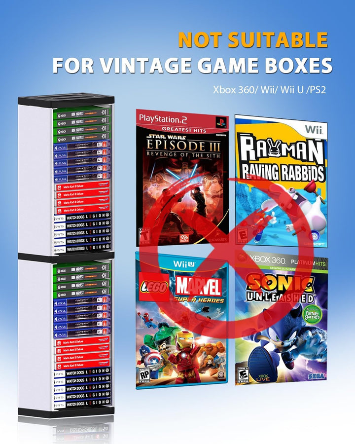 Videospielkarten-Box, Aufbewahrungsständer für PS5/PS4/Nintendo Switch/Xbox Series S & X/Xbox One Sp