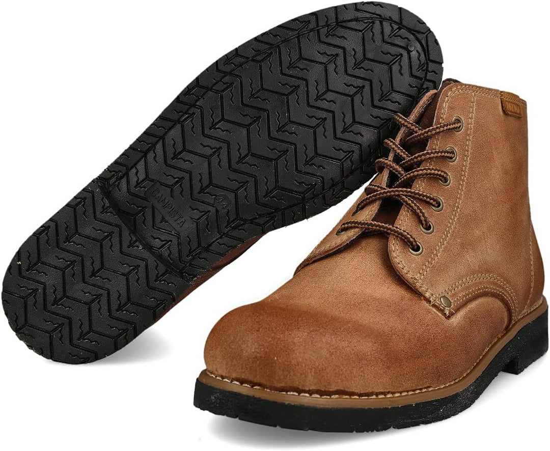 PAYMA - Rustikale Chukka Leder Stiefel für Herren. Safari Boot Schuhe Casual Work Outdoor und Garte